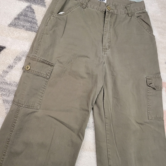 Y2K Olive Green Authentic 2000s khaki cargo pants size 13 - Picture 6 of 9